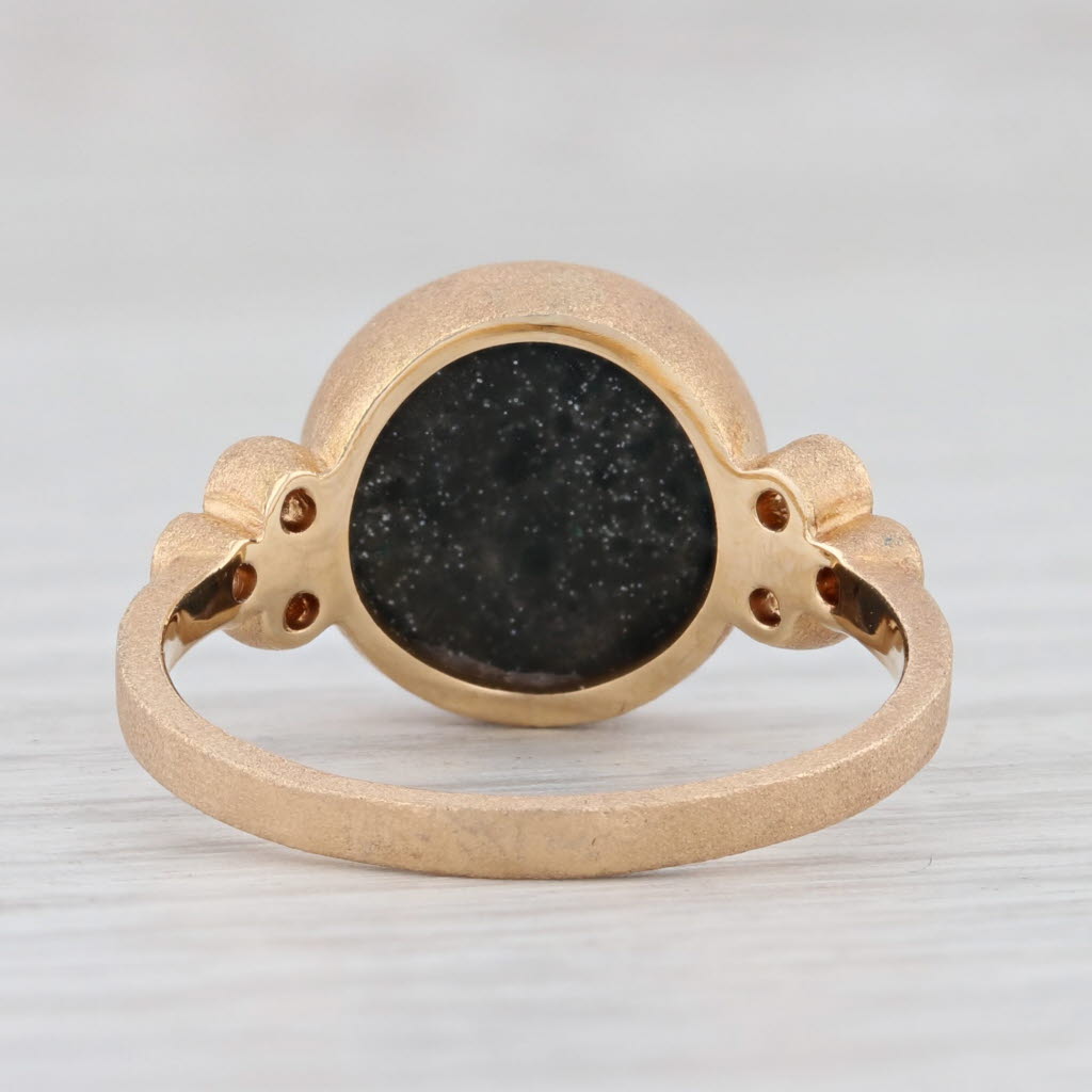 Light Gray New Nina Nguyen Druzy Amethyst Diamond Chloe Ring Brushed 18k Gold Size 7.25