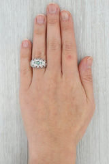 Tan Vintage 0.38ctw Green Color Change Alexandrite Diamond Ring 14k White Gold Sz 7