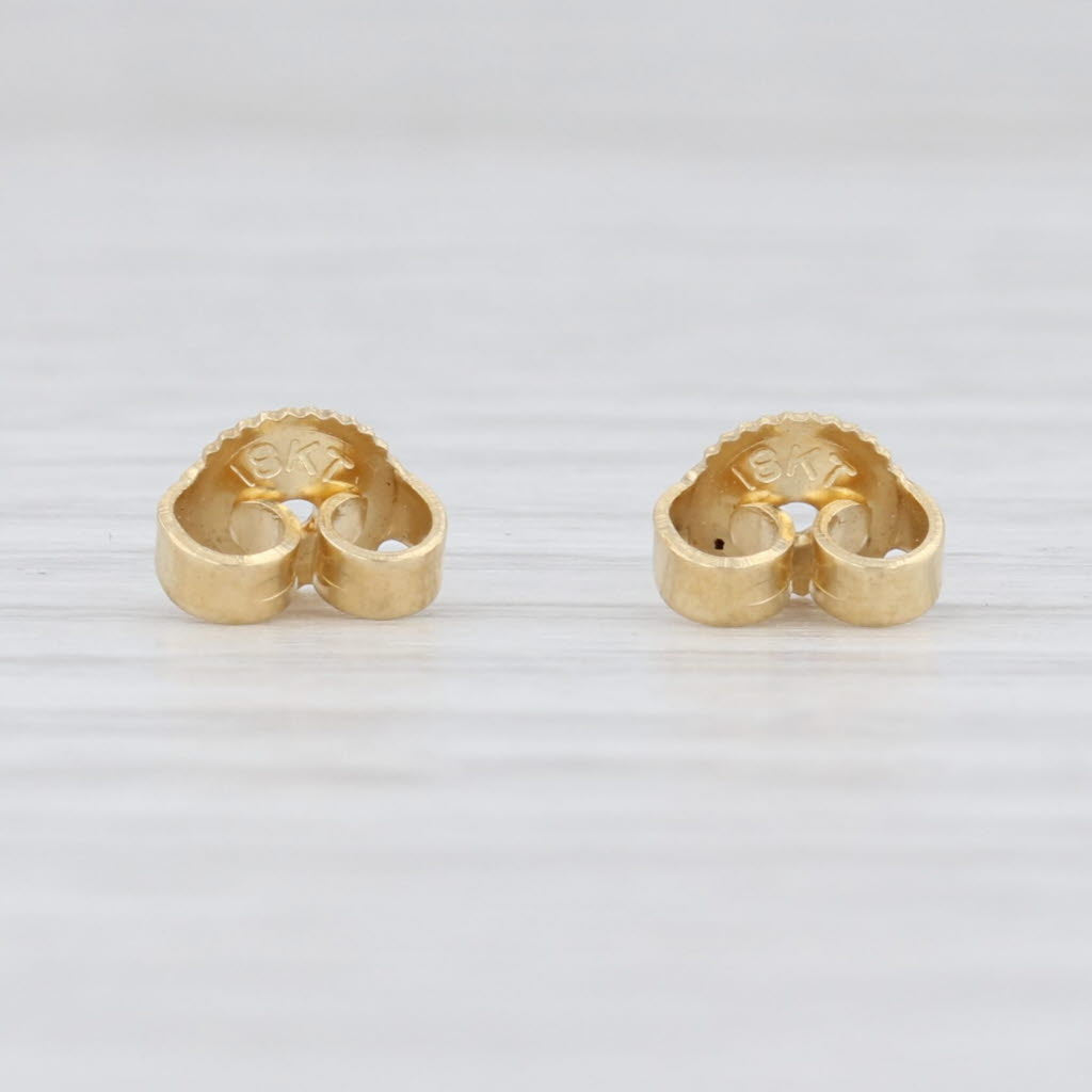 Light Gray New Set of 2 18k Yellow Gold Earring Backs Push On Butterfly Pair