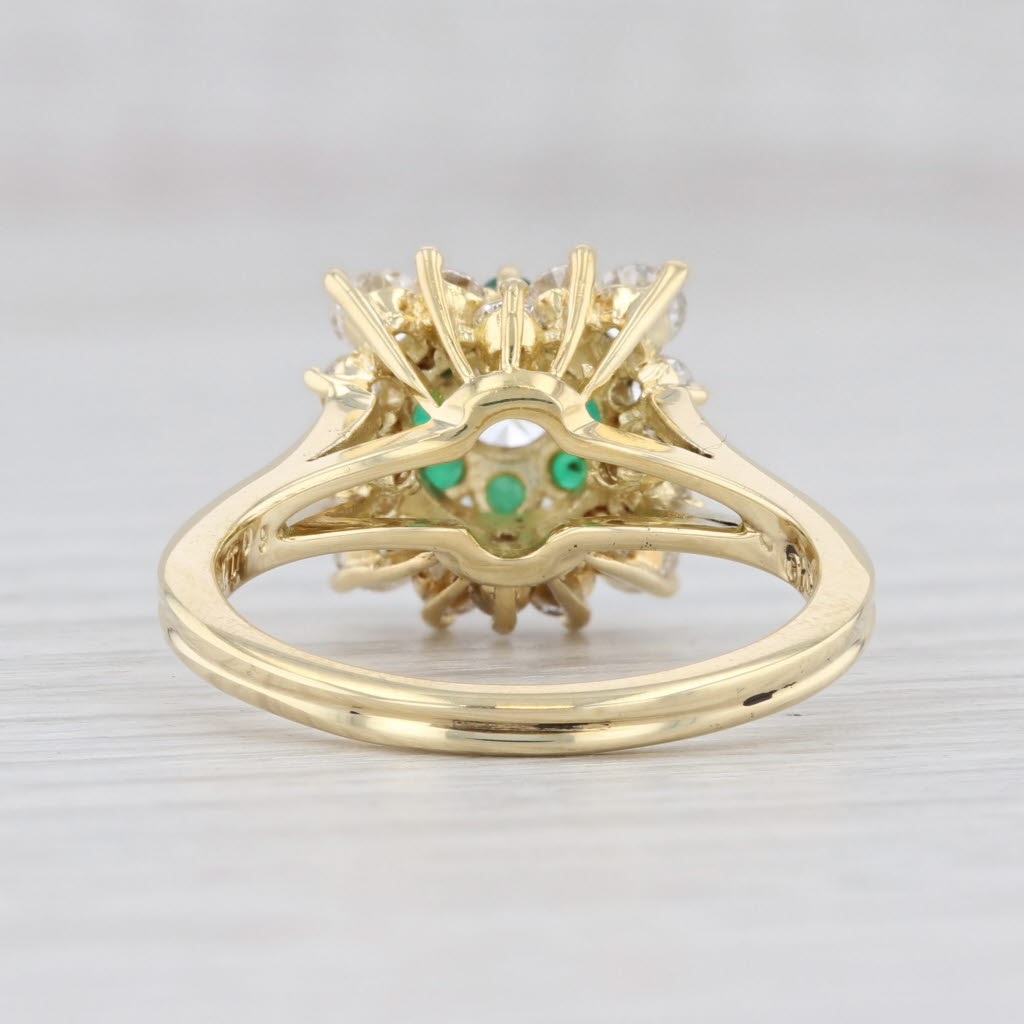 Light Gray Kurt Wayne 1.7ctw Diamond Emeralds 18k Yellow Gold Size 7 Cocktail Engagement