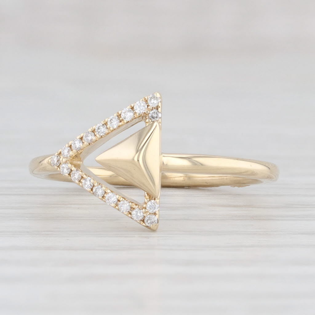 Sophia Diamond Arrow Ring 14k Yellow Gold Size 6.75 – Jewelryauthority