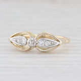 Light Gray Vintage 0.16ctw Diamond Ring 14k Yellow Gold Size 7.5