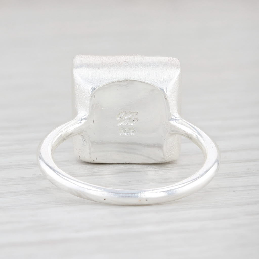 Light Gray New Nina Nguyen Amethyst Druzy Ring Sterling Silver Size 7 Statement