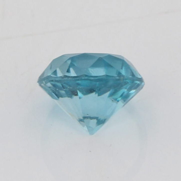 Light Gray New 1.26ct 5.7 x 5.77 mm Natural Blue Zircon Round Solitaire Loose Gemstone