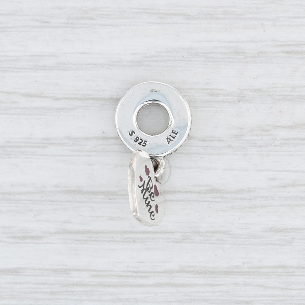 Light Gray New Authentic Pandora Be Mine Heart Dangle Charm ENG792017CZ_4 Clear CZ