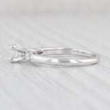 Light Gray 0.88ctw Princess Diamond Engagement Ring 14k White Gold Size 7.75