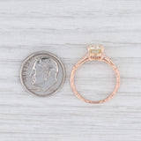 Light Gray New Beverley K 1.29ctw Diamond Engagement Ring 14k Rose Gold Round Solitaire