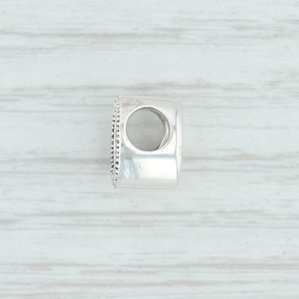 Light Gray New Authentic Pandora Letter O Charm 797469 Sterling Silver Pave "O" Bead