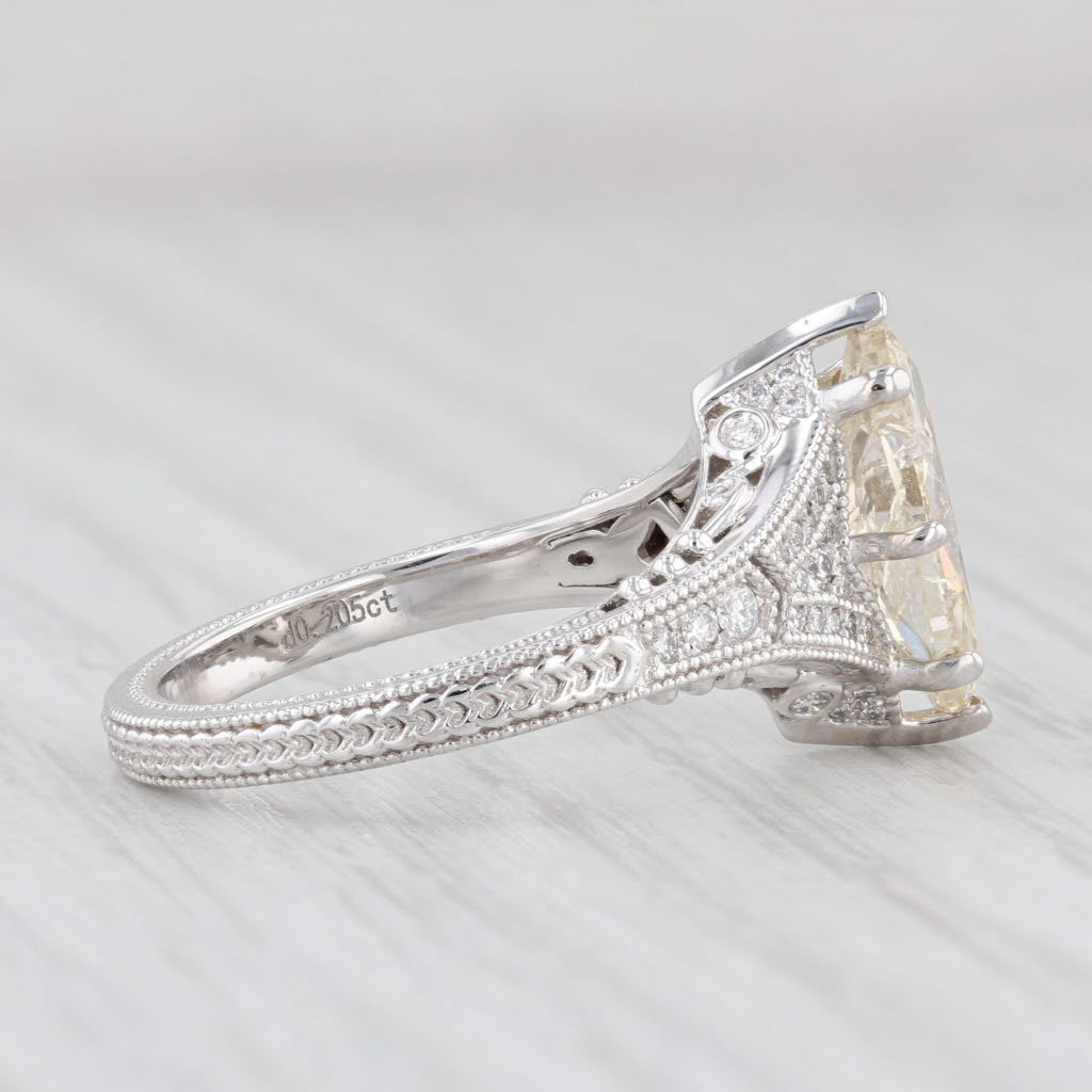 Light Gray New 2.23ctw Diamond Marquise Solitaire Engagement Ring 14k White Gold Size 6.5