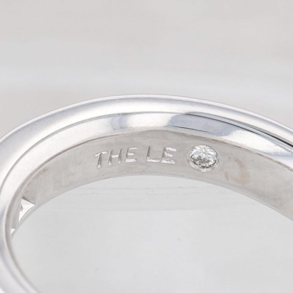 Light Gray 1.20ctw LEO Princess Diamond Band 14k White Gold Size 5 Wedding Ring GSI Card