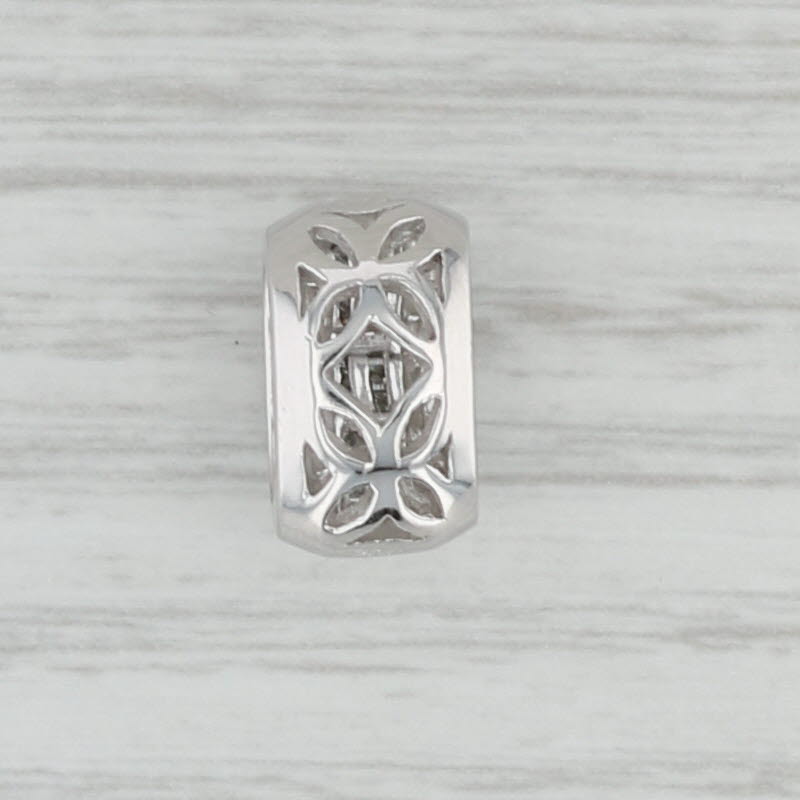 Gray LeVian 0.44ctw Diamond Small Slide Pendant Spacer 14k White Gold