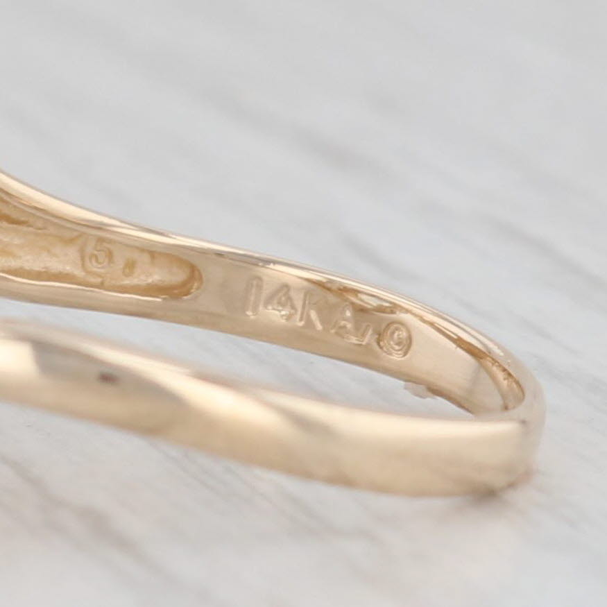 Light Gray 2.38ctw Blue Topaz Diamond Bypass Ring 14k Yellow Gold Size 6.75