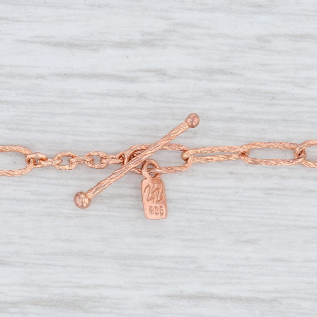 Light Gray New Nina Nguyen Moonstone Station Necklace Sterling Silver Rose Gold Vermeil 36"