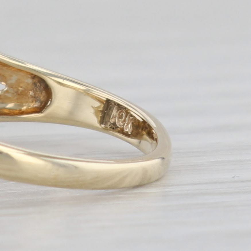 Light Gray 0.20ctw Diamond Marquise Halo Ring 10k Yellow Gold Size 7 Engagement