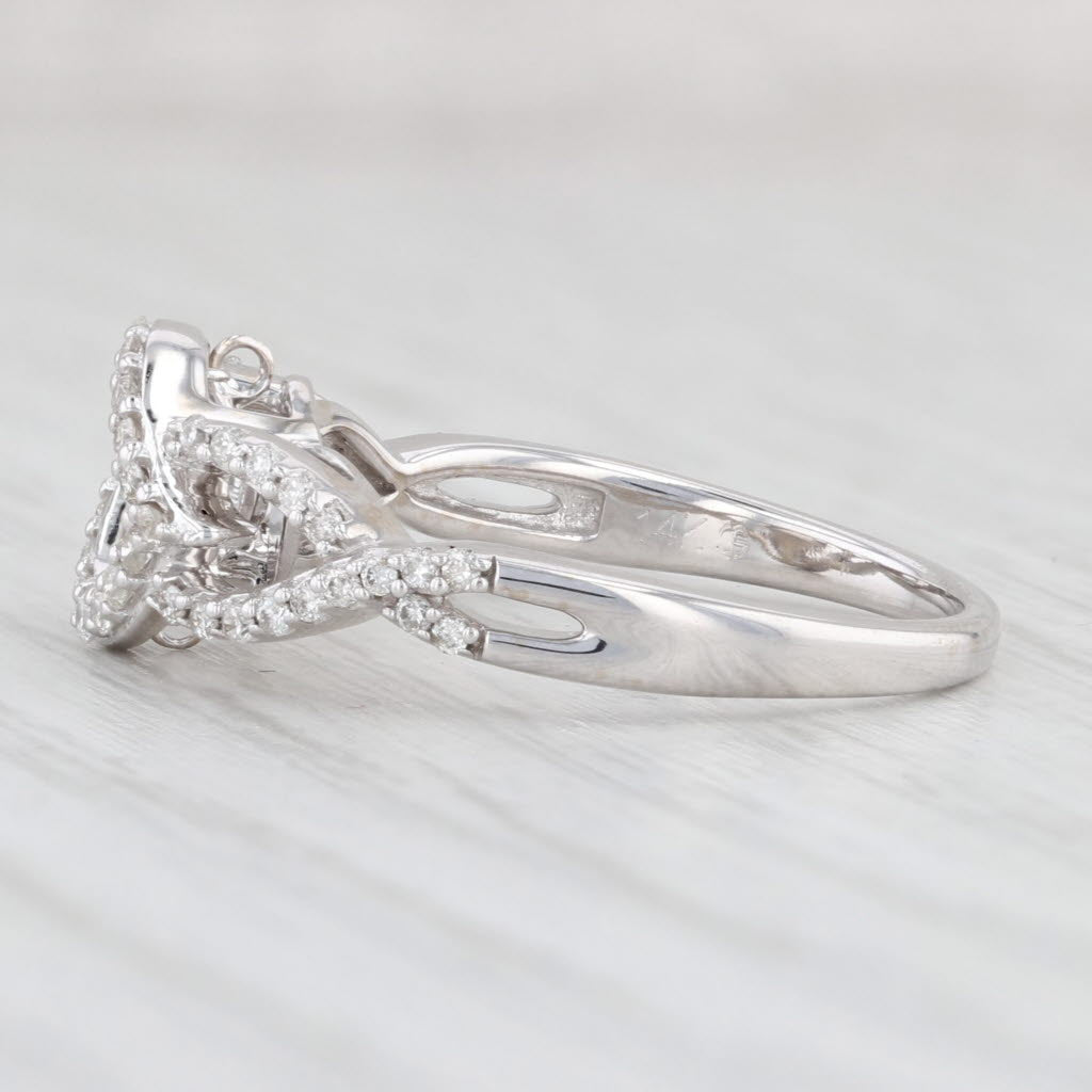 Light Gray 0.56ctw Dancing Diamond Engagement Ring 14k White Gold Size 6.5