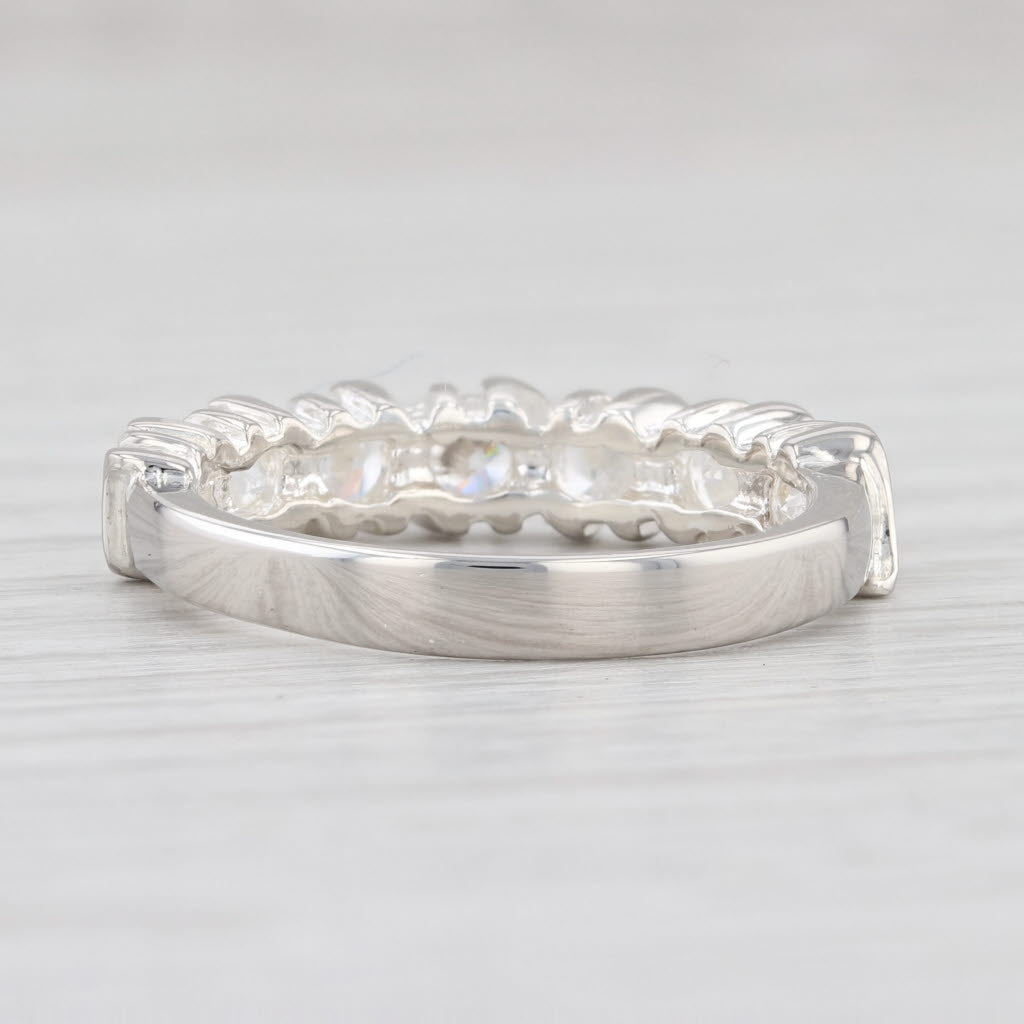 Light Gray New CZ Ring Sterling Silver Size 7 Stackable Cubic Zirconia Wedding Band