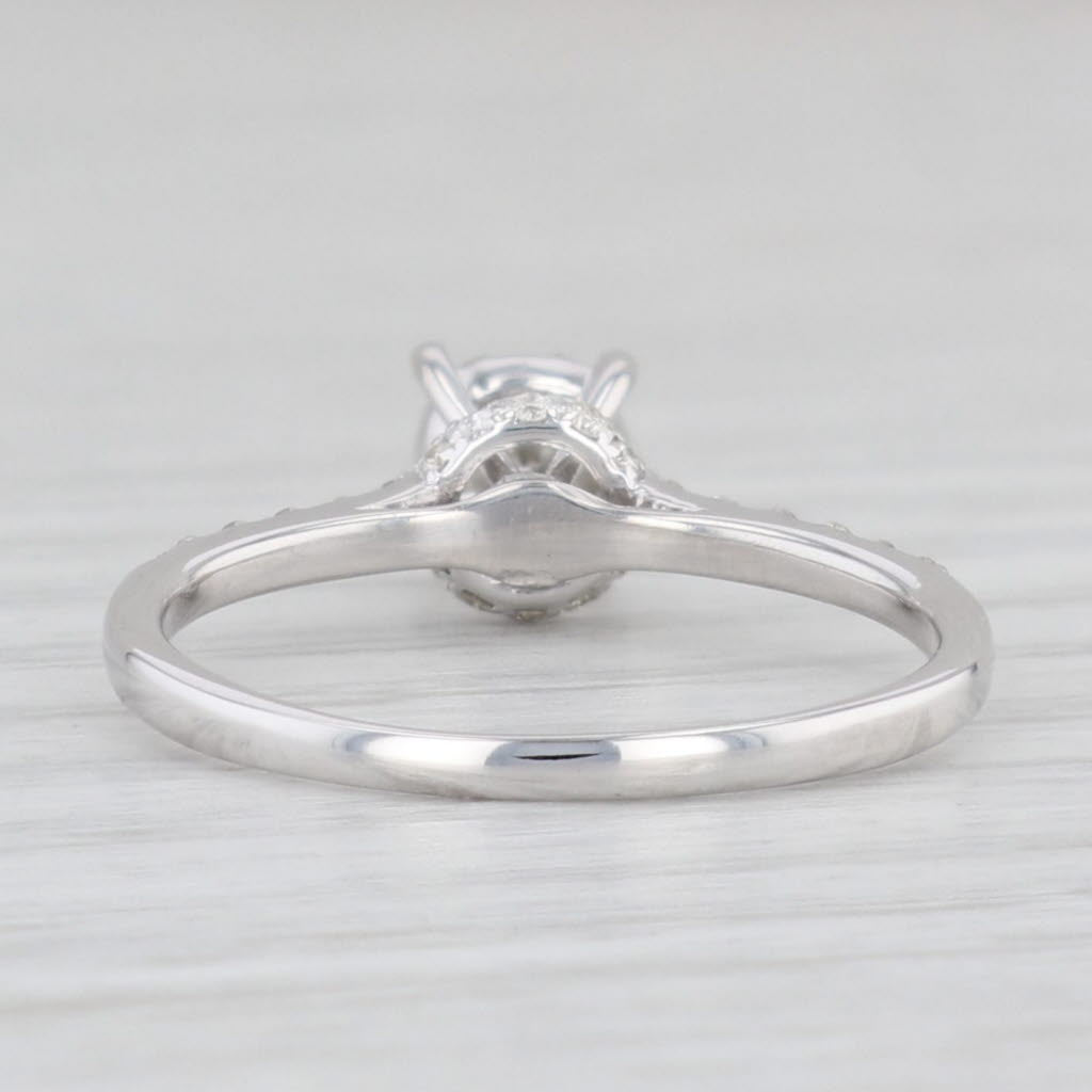 Light Gray 0.24ctw VS2 Round Diamond Engagement Ring 14k White Gold Size 7