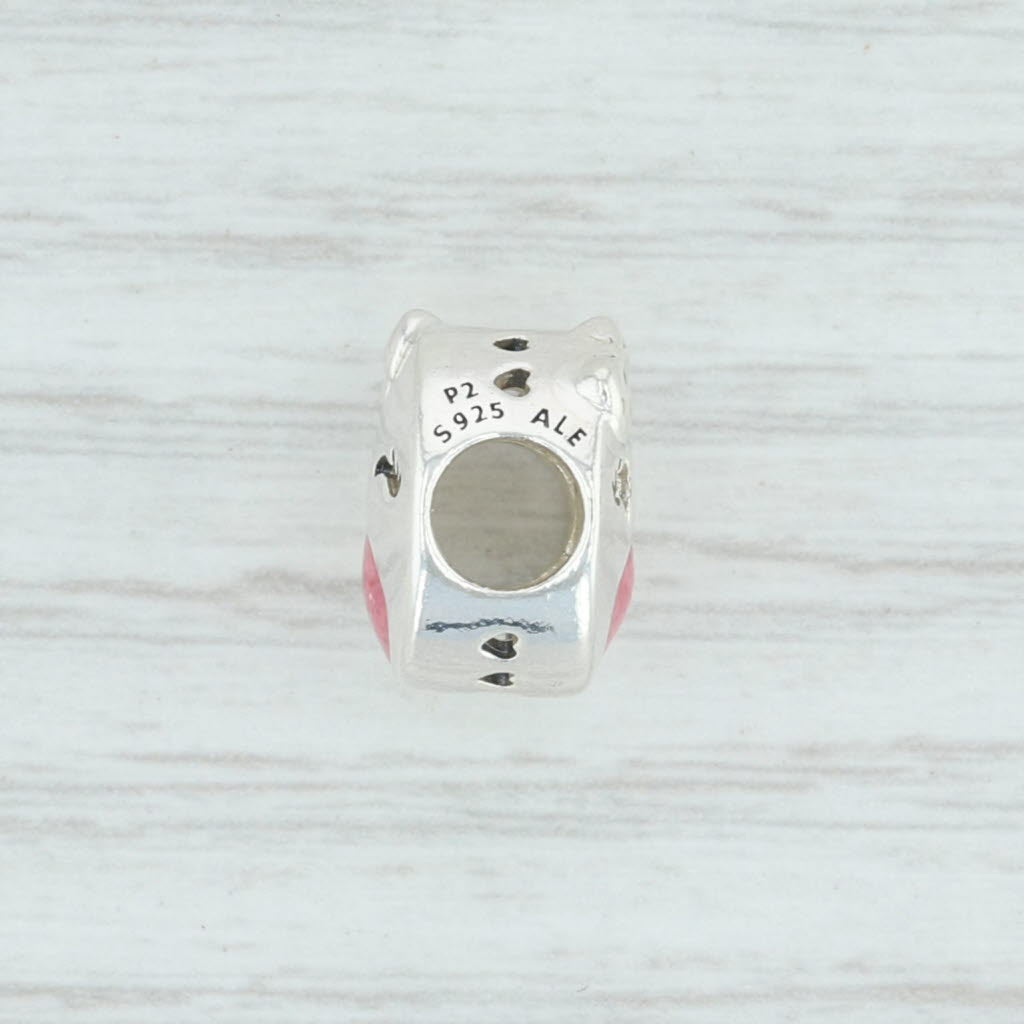 Light Gray New Authentic Pandora Playful Wink Pink Charm 797028EN161 Sterling Silver
