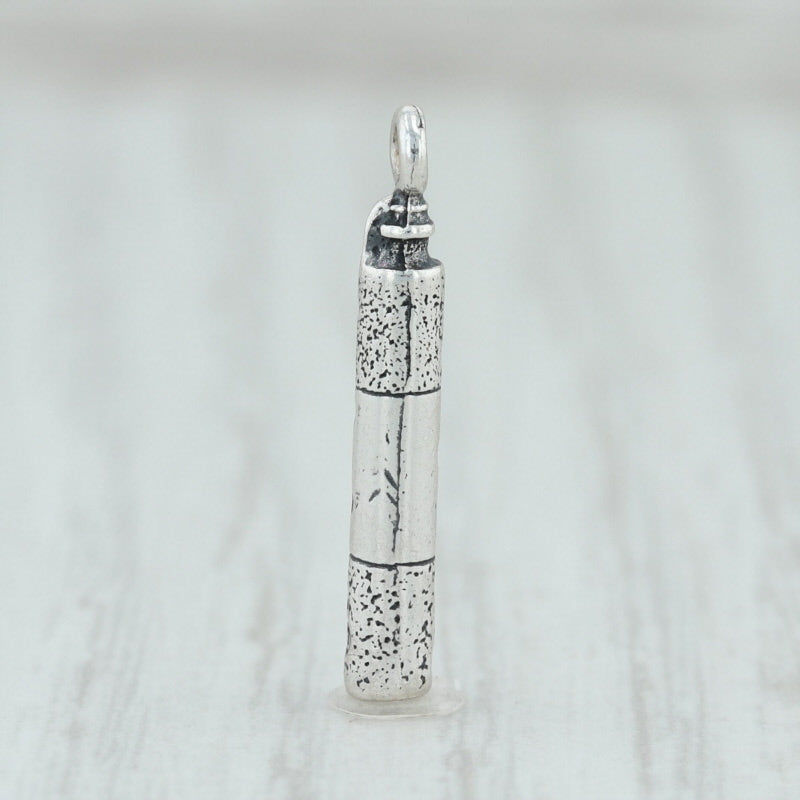 Light Gray Oak Island Lighthouse Charm Sterling Silver Nautical North Carolina Souvenir
