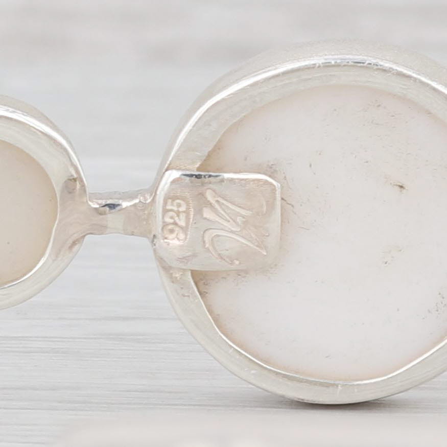 Light Gray New Nina Nguyen Sand Druzy Quartz Bangle Bracelet Hammered Sterling Silver