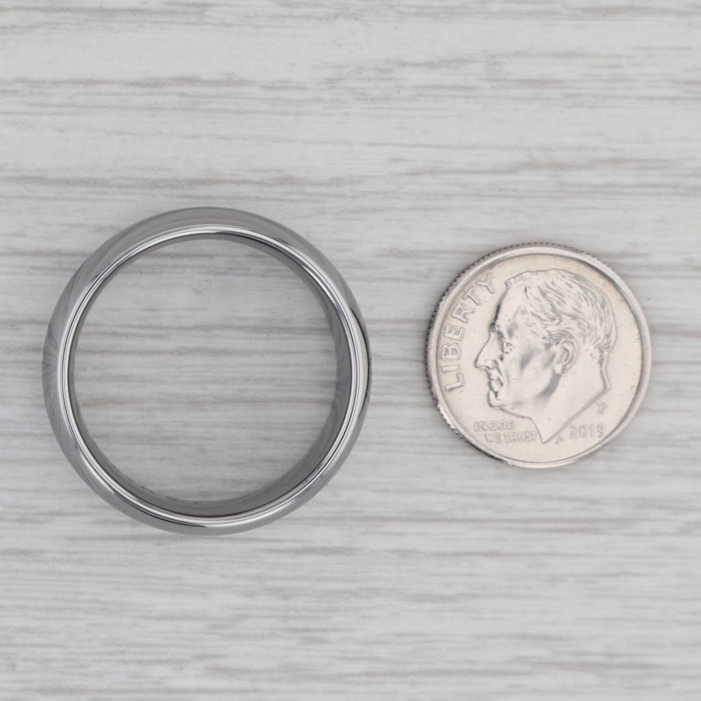 Gray New Tungsten Carbide Ring Wedding Band 8mm Size 11