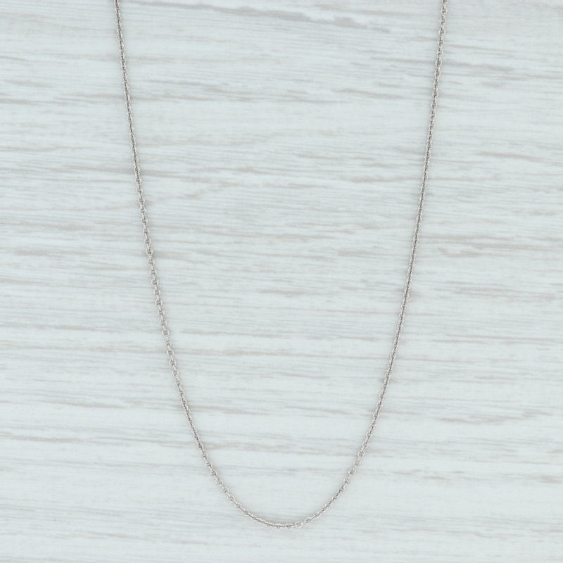 Light Gray New Cable Chain Necklace 18" 950 Platinum 1mm Lobster Clasp