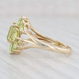Light Gray 4ctw Peridot Cocktail Ring 14k Yellow Gold Size 7 August Birthstone