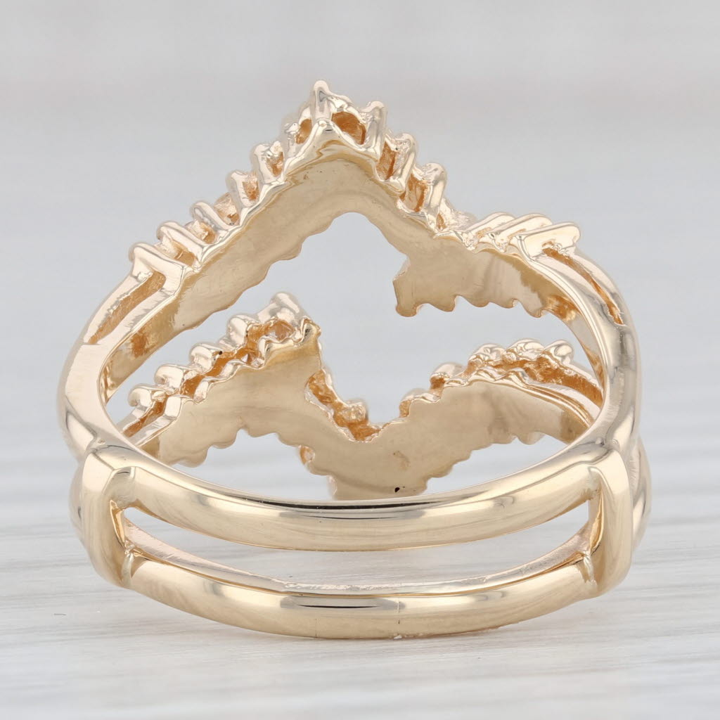 Gray 0.50ctw Diamond Ring Jacket 14k Yellow Gold Size 7.5 Enhancer Wedding Band Wrap