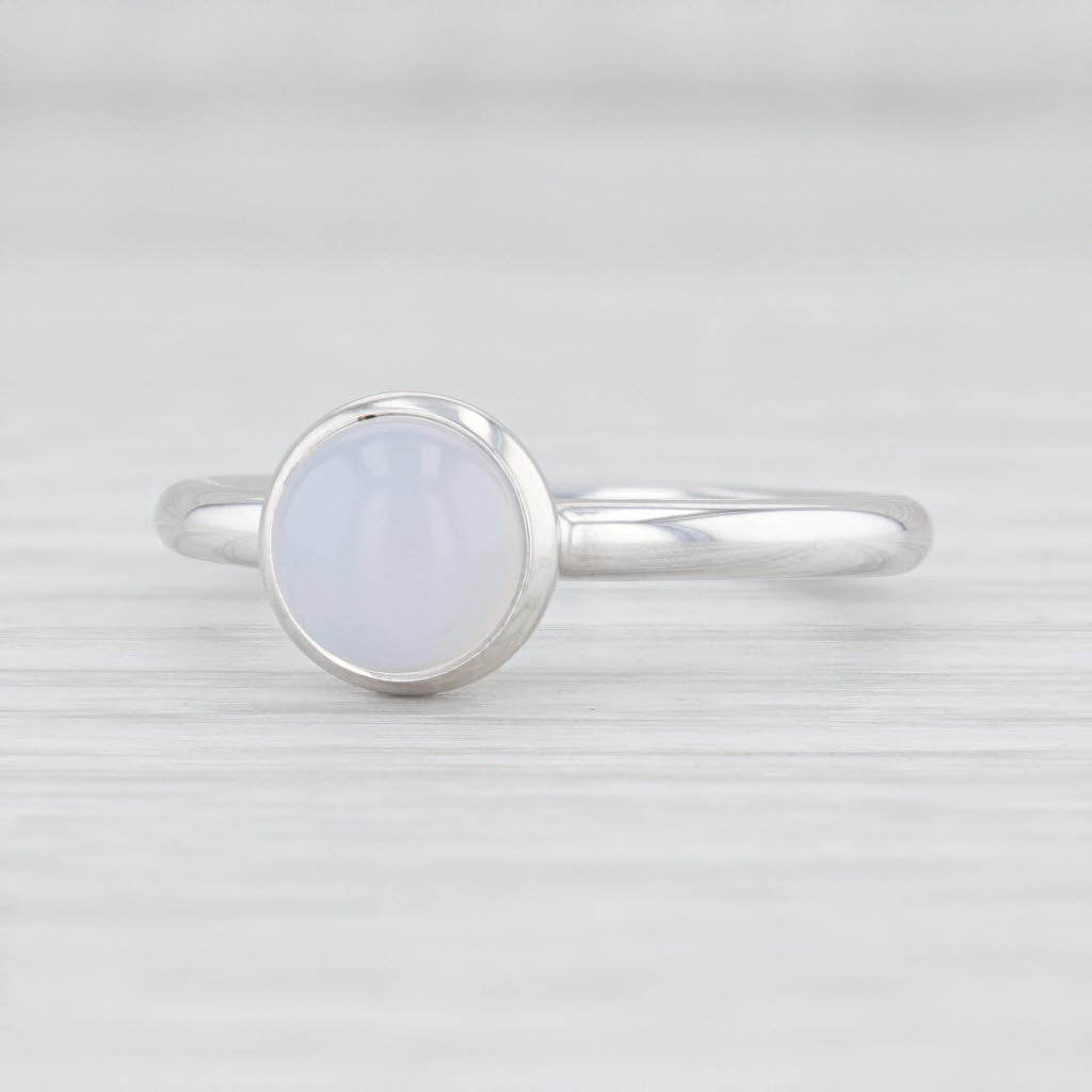 Light Gray New Bastian Inverun Pastel Chalcedony Ring Sterling Silver 12744 Light Blue 7 54