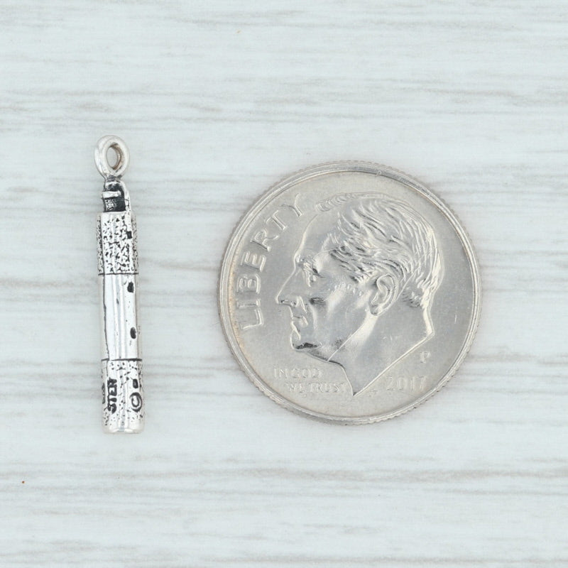 Light Gray Oak Island Lighthouse Charm Sterling Silver Nautical North Carolina Souvenir
