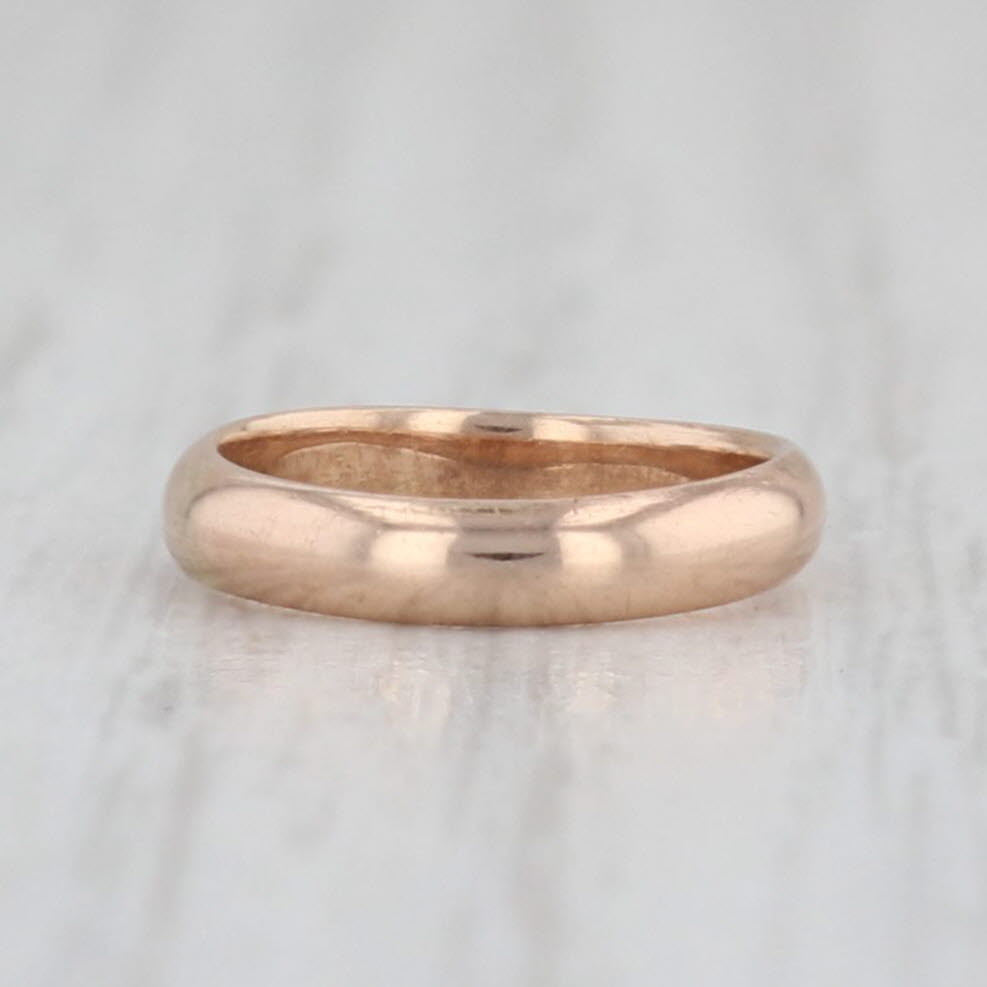 Light Gray Antique Ostby Barton Baby Ring 10k Yellow Gold Small Size Band