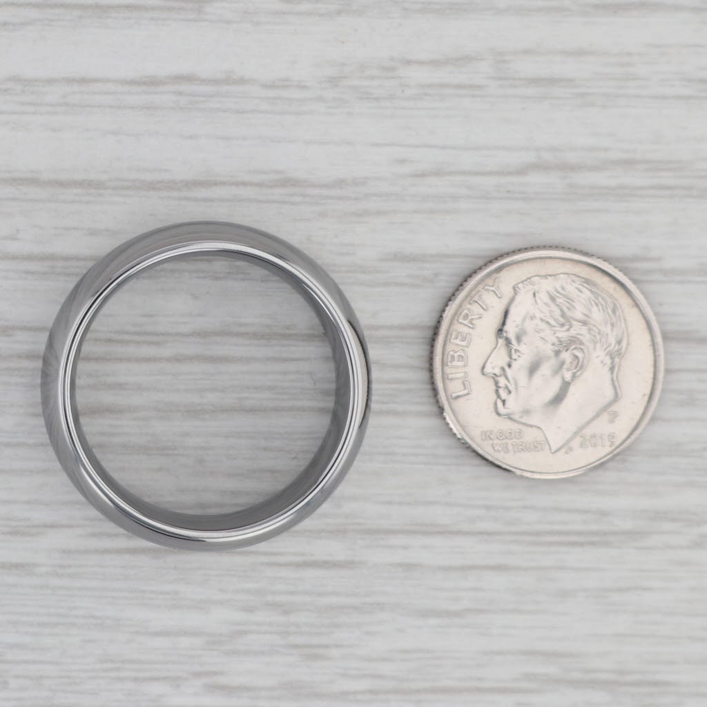Gray New Tungsten Carbide Ring Size 10 Wedding Band 8mm