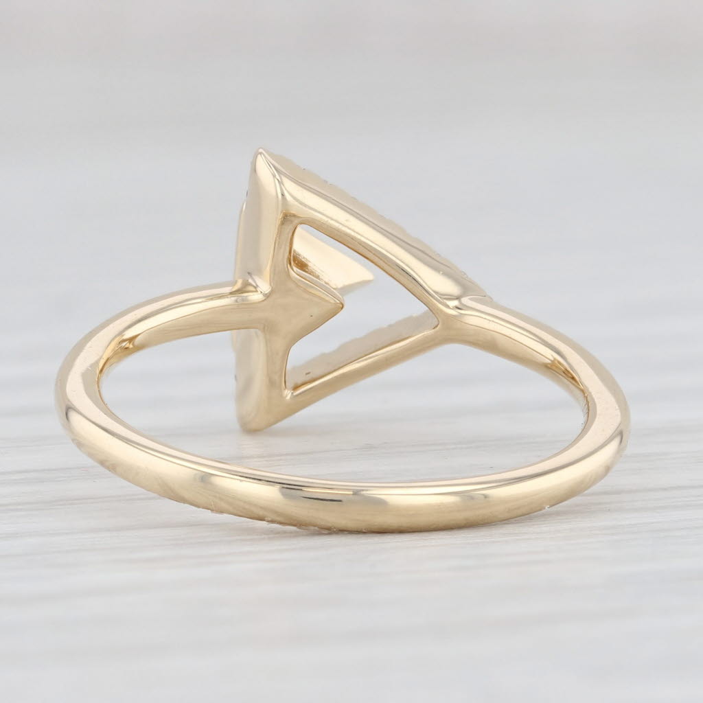 Light Gray Sophia Diamond Arrow Ring 14k Yellow Gold Size 6.75