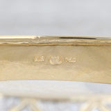 Gray 3.53ctw Pave Diamond Bangle Bracelet 18k Yellow Gold 6.75" Statement