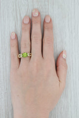 Gray 2.65ctw Peridot Diamond Ring 14k Yellow Gold Size 10.25 Oval Solitaire