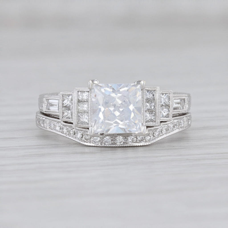 Gray New Beverley K Semi Mount Diamond Engagement Ring Wedding Band Bridal 18k Gold