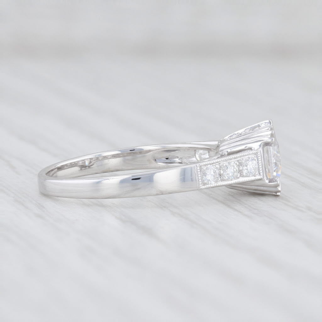 Light Gray New Beverley K Semi Mount Engagement Ring Diamond 14k Gold Size 6.5 Round