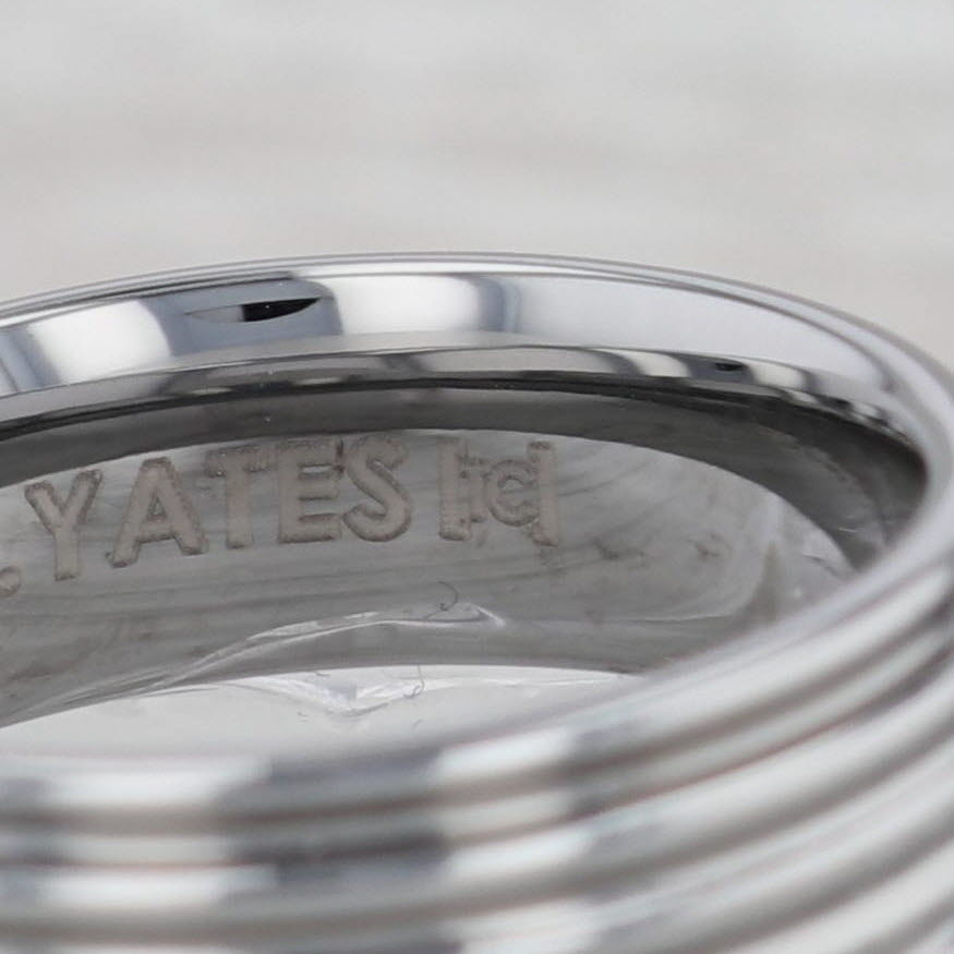 Gray New Ridged Tungsten Carbide Ring Wedding Band 8mm Size 12