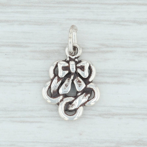 Light Gray 12 Days of Christmas 5 Rings Charm Sterling Silver 925 Holiday Pendant