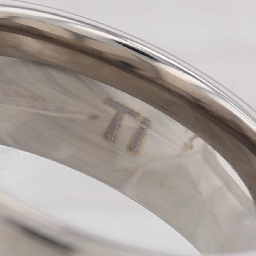 Dark Gray New Beveled Brushed Titanium Ring Size 10.5 Wedding Band