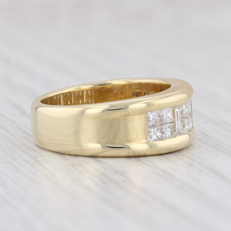 Light Gray 1.25ctw VS2 Diamond Band 18k Yellow Gold Size 6 Wedding Ring Stackable