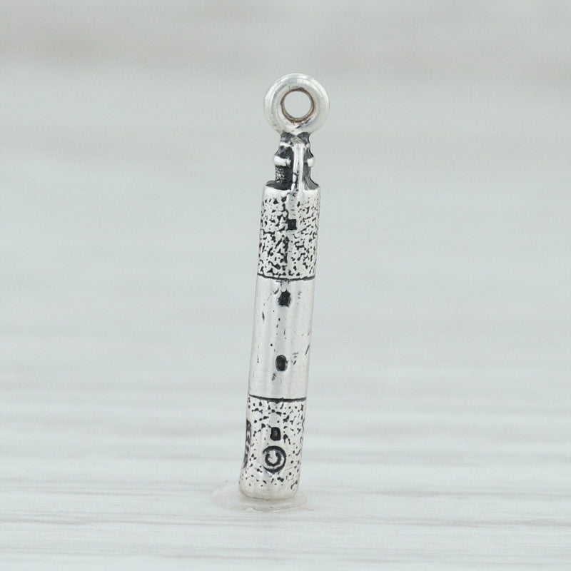 Light Gray Oak Island Lighthouse Charm Sterling Silver Nautical North Carolina Souvenir