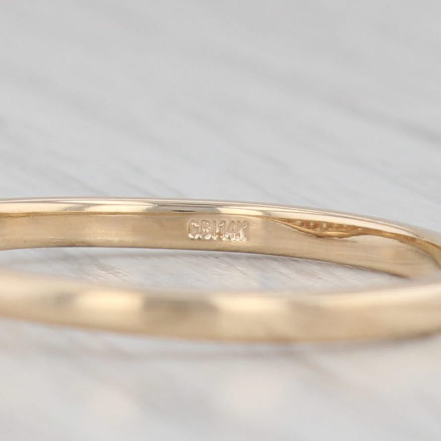 Gray 0.20ctw Diamond Pyramid Tiered Ring 14k Yellow Gold Size 9.75 Stackable