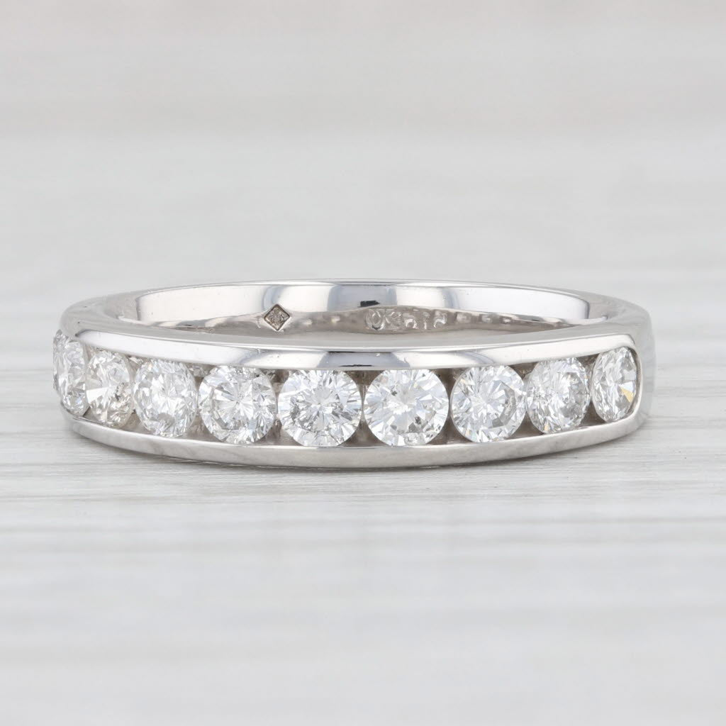 Light Gray 1.05ctw Diamond Wedding Band 950 Platinum Stackable Ring Size 7 Anniversary