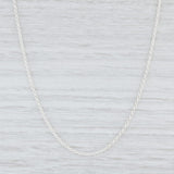 Light Gray New Rope Chain Necklace Sterling Silver 925 Lobster Clasp 20" 1.4mm Italy