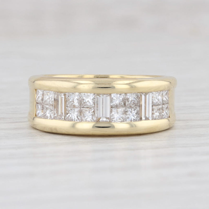 Light Gray 1.25ctw VS2 Diamond Band 18k Yellow Gold Size 6 Wedding Ring Stackable