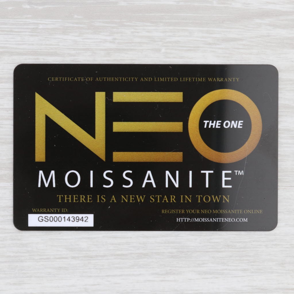 Light Gray 0.92ct Moissanite Engagement Ring 14k White Gold Size 4.5 Princess Solitaire