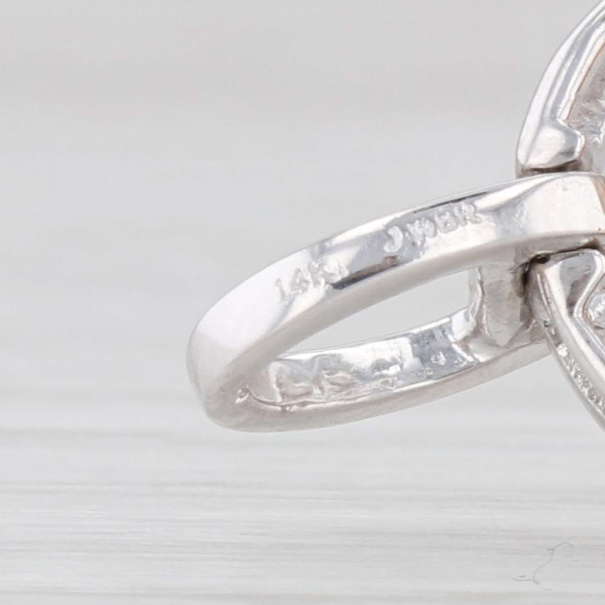 Light Gray Diamond Solitaire Layered Heart Pendant 14k Rose White Gold Drop