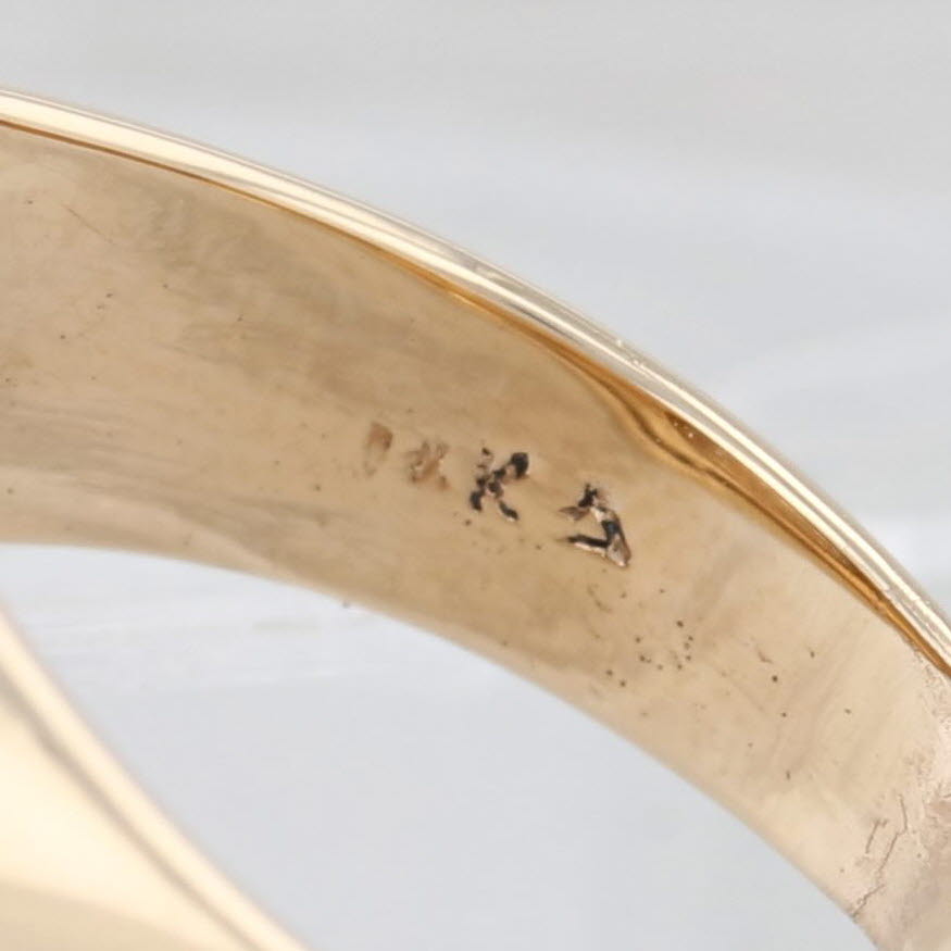 Light Gray 0.35ctw Pave Diamond Cluster Ring 14k Yellow Gold Size 10 Men's