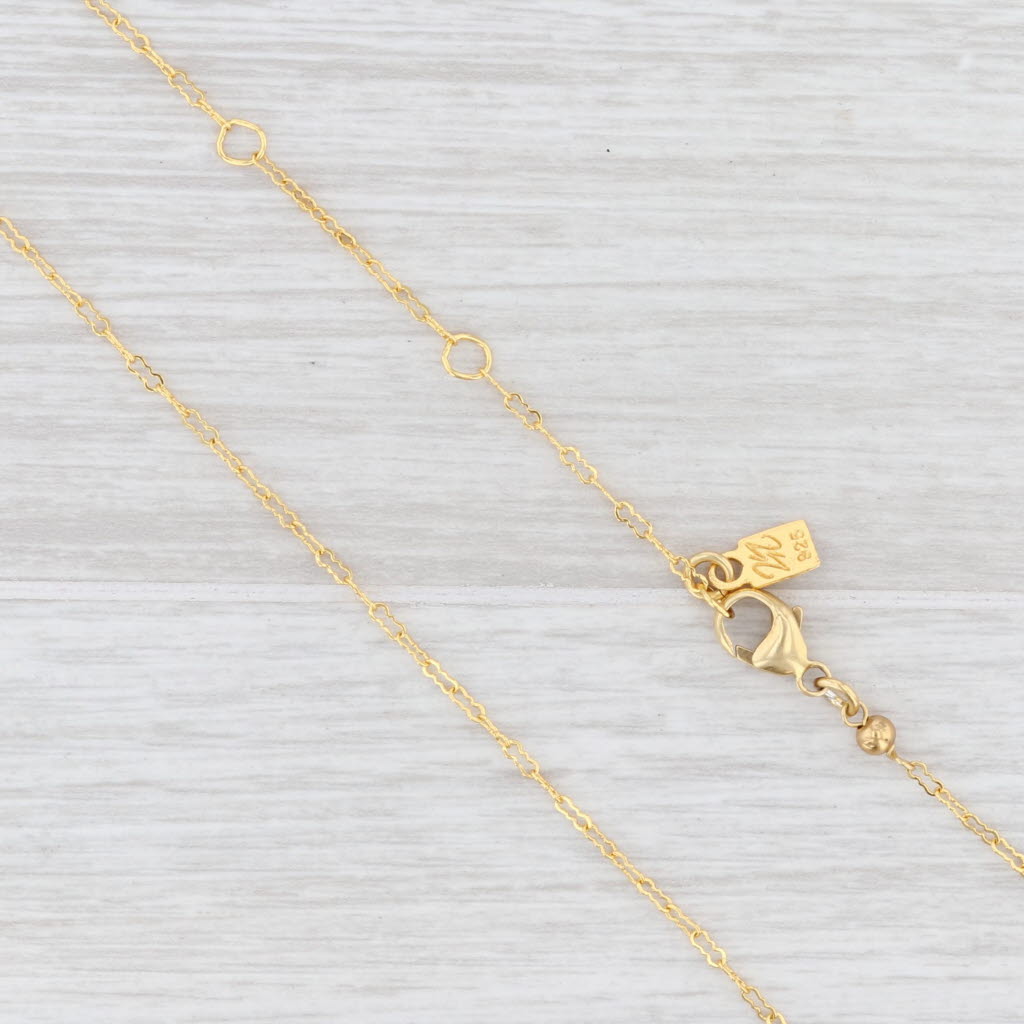 Light Gray New Nina Nguyen Spirit Necklace Chrysoprase Pendant Sterling Gold Vermeil 24-26"